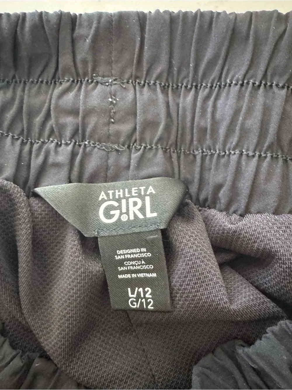 Athleta Girls Black Elastic-Waist Cargo Pants - Picture 4 of 4